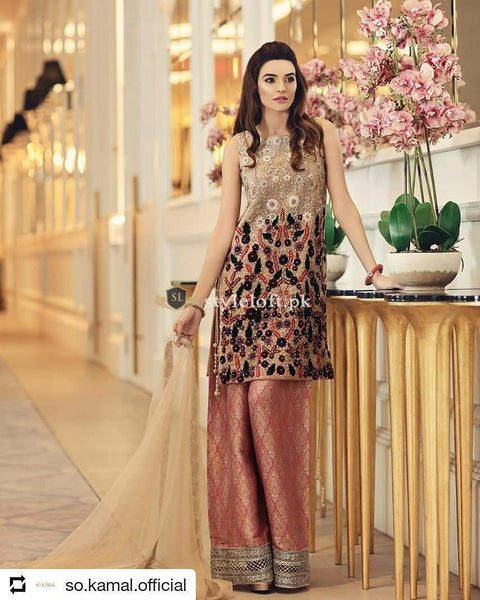 So Kamal Lawn Embroidered Collection 2019 2Pc Dress