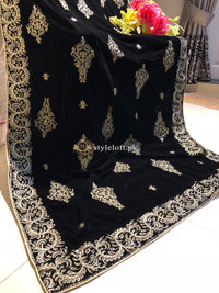 Style Loft Winter Arrivals Velvet Embroidered Shawl