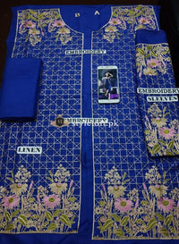 Suffuse by Sana Yasir Linen 2Piece SS-18Blue