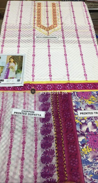 STYLE LOFT.PK Zahra Ahmad Festive Lawn Collection 2019 Unstitched 3PC Suit ZA1904