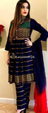 STYLE LOFT.PK Zahra Ahmad Lawn 3Pc Suit with Chiffon Embroidery Dupatta