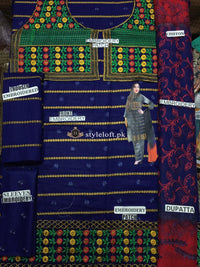 STYLE LOFT.PK Zahra Ahmad Lawn 3Pc Suit with Chiffon Embroidery Dupatta