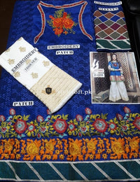 Zahra Ahmed Linen Embroidered 2Piece-Blue