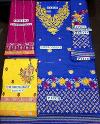 Zainab Chottani 3Piece Linen Embroidered Dress ZC-18W1