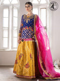 Zainab Chottani 3Piece Linen Embroidered Dress ZC-18W1
