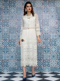 Zainab Chottani Chiffon Collection-White Opal