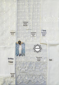 Zainab Chottani Chiffon Collection-White Opal