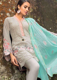 STYLE LOFT.PK Zainab Chottani Embroidered Lawn Unstitched 3 Piece Suit ZC19L 10B SERENE MUSK - Spring / Summer Collection