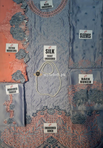 Zainab Chottani Silk Hue Collection 2019 Unstitched 3 Piece Suit- Thai Silk