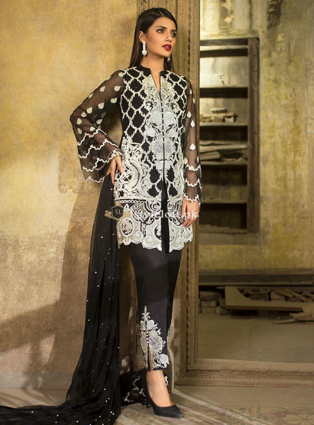 Zainab Chottani Wedding Festive Collection Unstitched 3 Piece Suit-Pearly Night