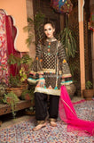 Zara Ahmad Embroidered Lawn Unstitched 3Pc Suit - 1603 Black