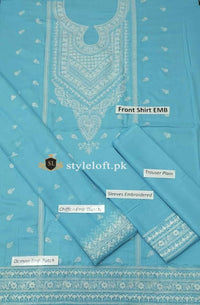 STYLE LOFT Sobia Nazir Embroidered Linen Unstitched 3 Piece Suit 3 PIECE