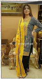 Styleloft.pk Afrozeh Embroidered Linen Unstitched 3 Piece Suit 3 PIECE