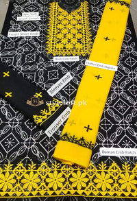 Styleloft.pk Afrozeh Embroidered Linen Unstitched 3 Piece Suit 3 PIECE