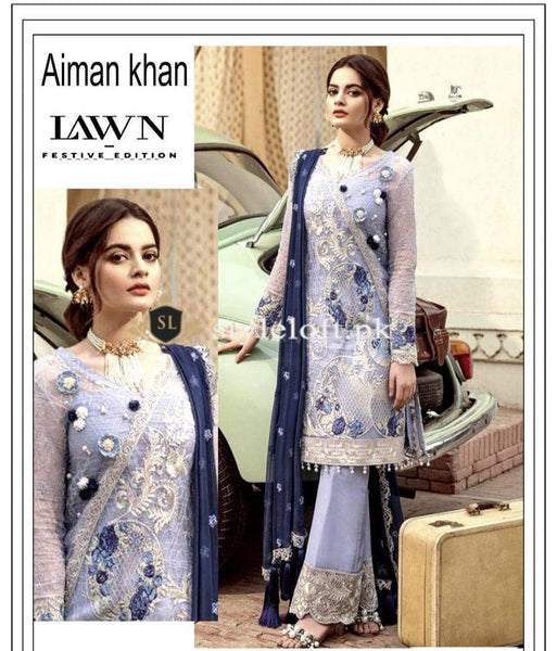 Aiman Khan Lawn Collection 2020 Unstitched 3 Piece Suit