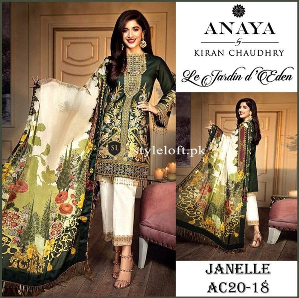 Anaya Lawn Collection 2020 Unstitched 3 Piece Suit
