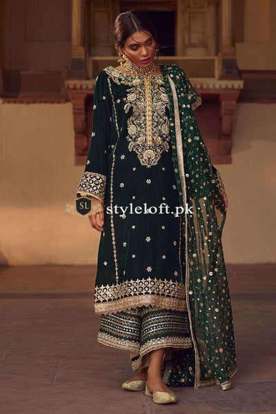 Styleloft.pk Anus Abrar Velvet Collection 3Piece Suit 3 PIECE