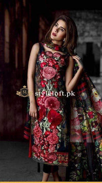 Styleloft.pk Asifa & Nabeel Embroidered Linen 2Piece Suit (Shirt & Trouser) 2 PIECE