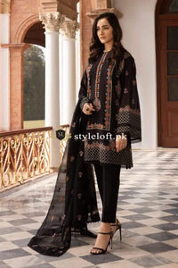 Styleloft.pk Bareeze Embroidered Linen Unstitched 3 Piece Suit 3 PIECE
