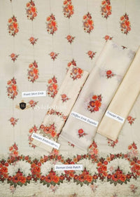 Styleloft.pk Bareeze Embroidered Linen Unstitched 3 Piece Suit 3 PIECE