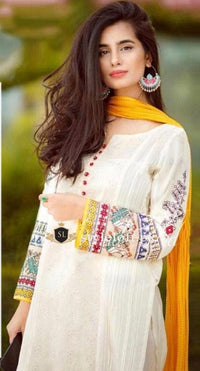 Styleloft.pk Bareeze Embroidered Linen Unstitched 3 Piece Suit 3 PIECE