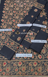 Styleloft.pk Bareeze Embroidered Linen Unstitched 3 Piece Suit 3 PIECE