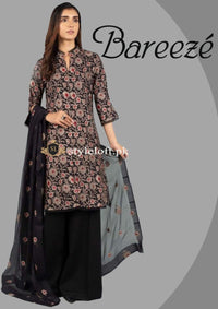 Styleloft.pk Bareeze Embroidered Linen Unstitched 3 Piece Suit 3 PIECE