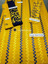 Styleloft.pk Baroque Embroidered Linen 2Piece Suit (Shirt & Trouser) 2 PIECE