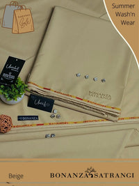 Styleloft.pk Bonanza Satrangi Wash n Wear Unstitched Suit for Men's 2 PIECE