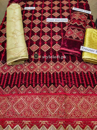 Styleloft.pk BZ-009 Velvet Collection 2020 3 PIECE