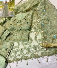 Styleloft.pk Celebrity Spotted 3Piece Net Embroidered Dress 3 PIECE