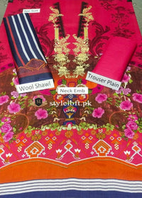 Styleloft.pk Charizma Embroidered Linen Unstitched 3 Piece Suit 3 PIECE