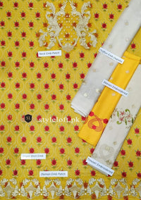 Styleloft.pk Charizma Embroidered Linen Unstitched 3 Piece Suit 3 PIECE