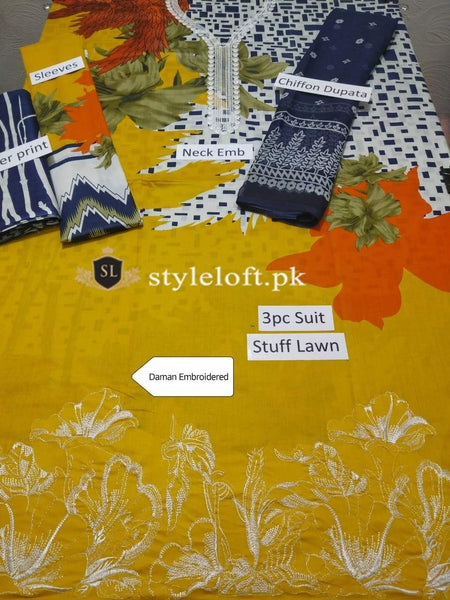 Styleloft.pk Charizma Spring/ Summer Lawn 3Piece Suit 3 PIECE