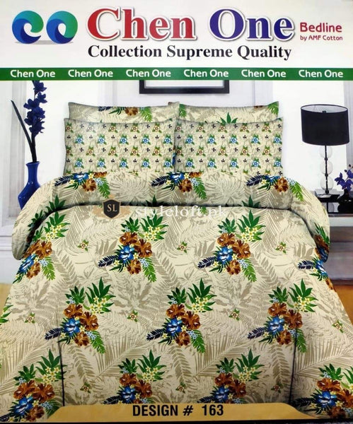 Chen one Supreme King Size Bedsheet D-163
