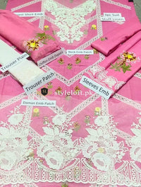 Styleloft.pk Crimson Embroidered Linen Unstitched 3 Piece Suit 3 PIECE