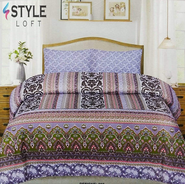 Styleloft.pk D-646 Premium Cotton King Bedsheet bed sheests
