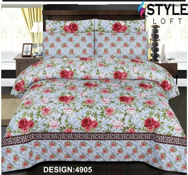 Styleloft.pk D-652 Premium Cotton King Bedsheet bed sheests