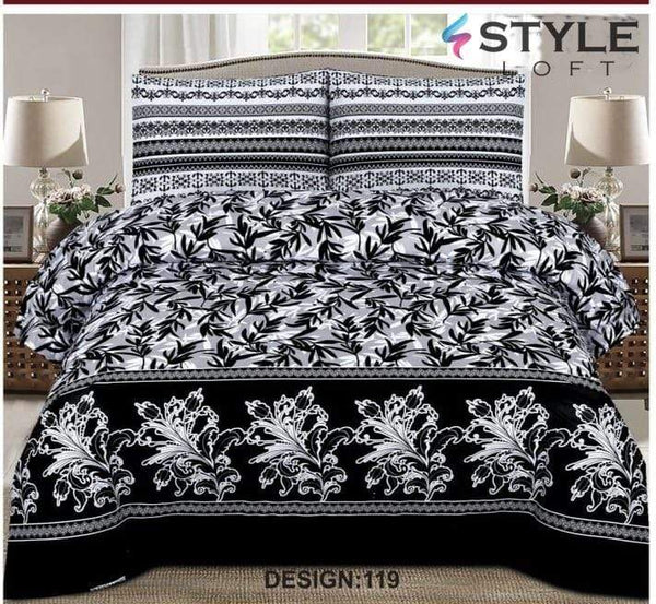 Styleloft.pk D-657 Premium Cotton King Bedsheet bed sheests