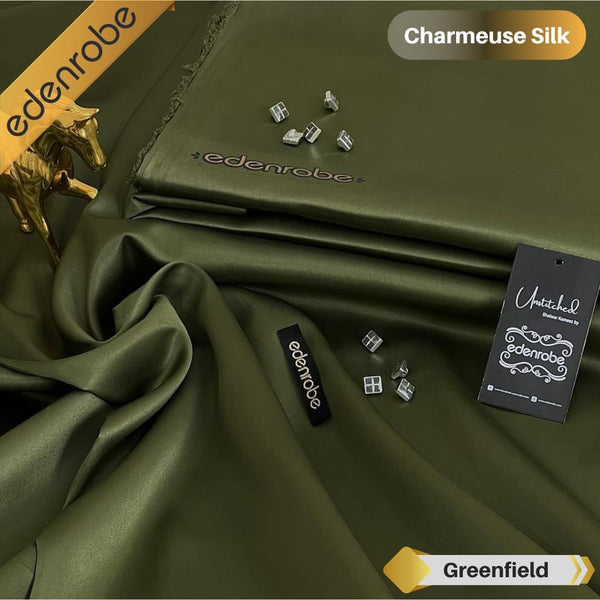 Styleloft.pk Edenrobe Charmeuse Silk  Unstitched Suit for Men's 2 PIECE