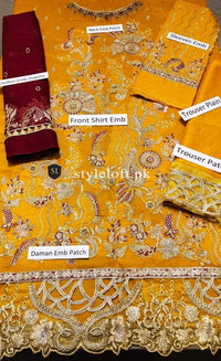 Styleloft.pk Emaan Adeel Full Embroiereded Party Wear THREE PIECE