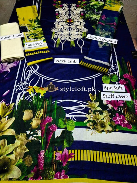 Styleloft.pk Firdous Spring/Summer Lawn 3Piece Suit 3 PIECE