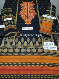Styleloft.pk Gul Ahmed Spring/Summer Lawn 3Piece Suit 3 PIECE