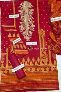 Styleloft.pk Gul Ahmed Spring/Summer Lawn 3Piece Suit 3 PIECE