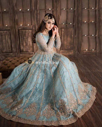 Styleloft.pk Hira Mani Spotted Ebroidered Chiffon Collection Unstitched 3 Piece Suit 3 PIECE