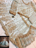 Styleloft.pk Hira Mani Spotted Ebroidered Chiffon Collection Unstitched 3 Piece Suit 3 PIECE