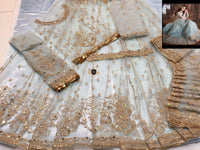 Styleloft.pk Hira Mani Spotted Ebroidered Chiffon Collection Unstitched 3 Piece Suit 3 PIECE