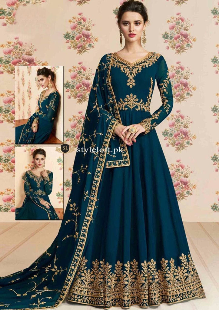 Indian Chiffon Embroidered Maxi