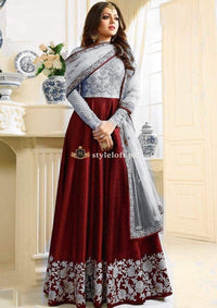 Styleloft.pk Indian Chiffon Embroidered Maxi - Luxury Collection 3 PIECE