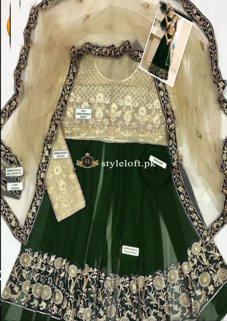 Indian Chiffon Embroidered Maxi - Luxury Collection STYLE LOFT Indian Chiffon Embroidered Maxi - Luxury Collection STYLE LOFT